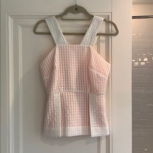 Maeve Anthropologie White Pleated Top